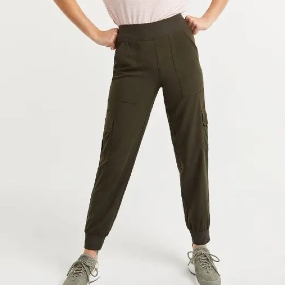 HYBA khaki cargo joggers size Large